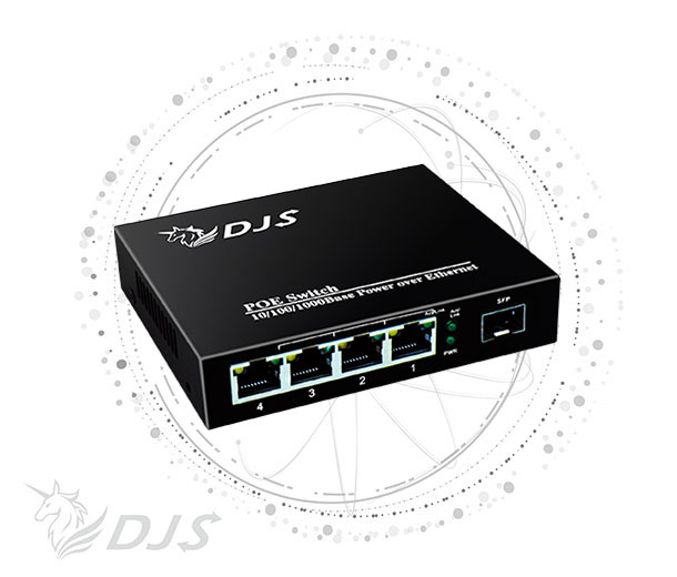 1埠SFP+4埠PoE 網路光電轉換器