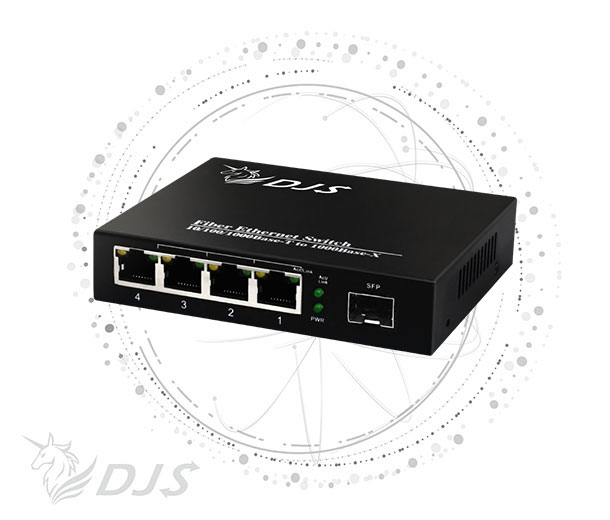 1埠SFP＋4埠RJ45網路光電轉換器