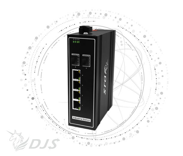 2埠SFP+4埠RJ45工業級網路光電轉換器