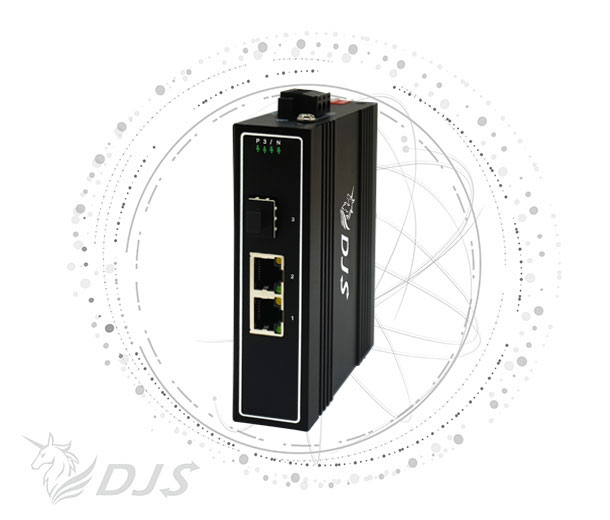 1埠SFP+2埠RJ45工業級網路光電轉換器