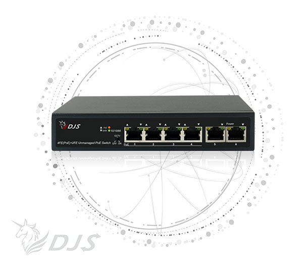 4-port FE PoE network switch