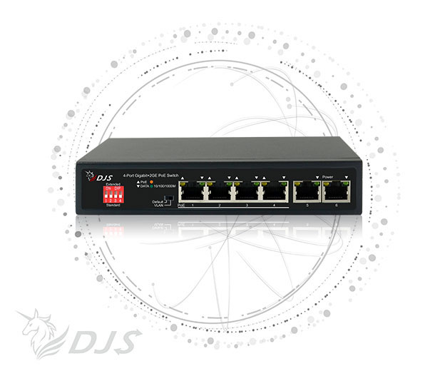 4-port GE PoE network switch