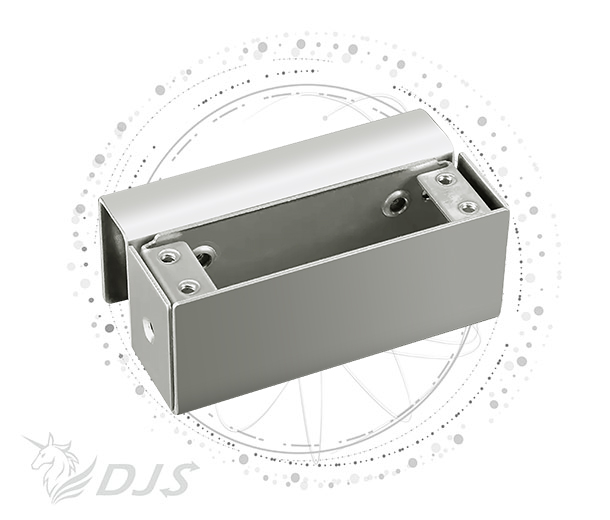 Bottom frameless glass door special anode lock external box