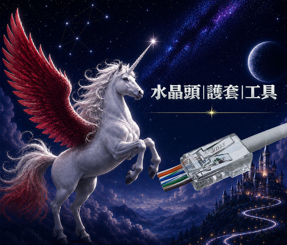 穿透式水晶頭＆護套＆工具